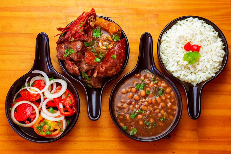 Black beans and refried beans side dish