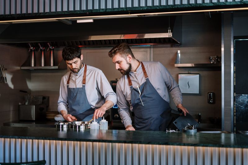 Costa Vida restaurant kitchen with fresh coastal ingredients being prepared
