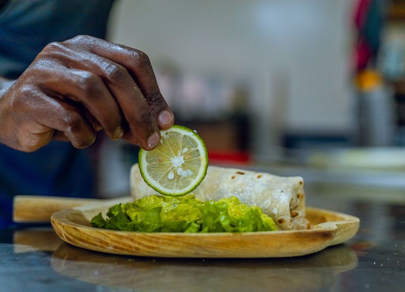 Costa Vida fish tacos with battered cod and tropical slaw